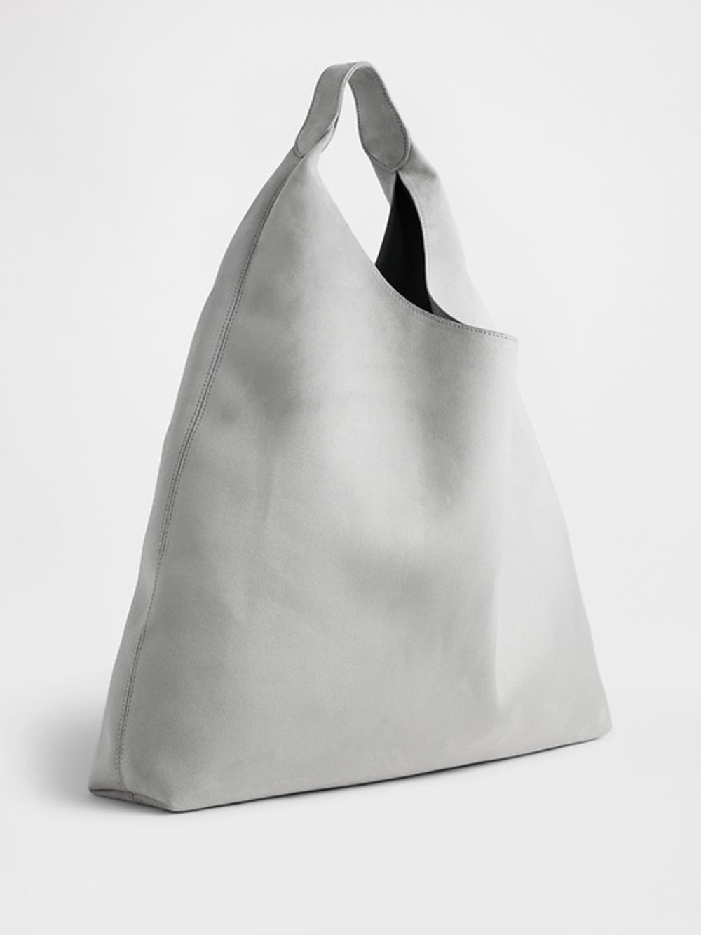 GAP Vegan Leather Slouchy Tote - GRAY - Picture 1 of 5